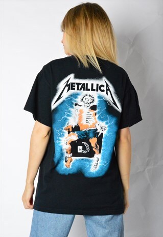 BLACK METALLICA BAND T-SHIRT