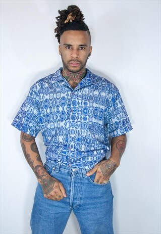 VINTAGE HAWAIIAN CRAZY PATTERNED SHIRT