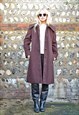 REVIVAL VINTAGE WOOL COAT BROWN CLASSIC FITTED
