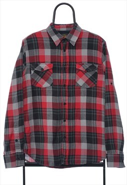 Vintage Fishbone Red Checked Flannel Shirt