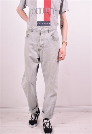 CALVIN KLEIN MENS VINTAGE JEANS W32 L31 GREY 90S