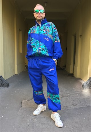 VINTAGE 90' OLDSCHOOL COOL UNISEX NAVY BLUE TRACKSUIT