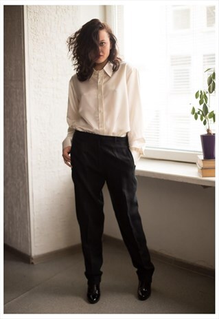 VINTAGE 90'S BLACK SMART TROUSERS