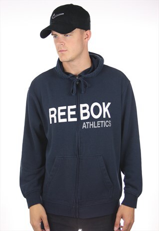 VINTAGE REEBOK ATHLETICS BIG LOGO FULL ZIP HOODIE