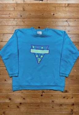 Vintage turquoise Guess graphic sweatshirt small 