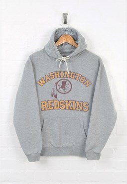 Vintage NFL Washington Redskins Hoodie Grey Small