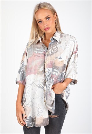VINTAGE UNBRANDED PATTERN SHIRT S327