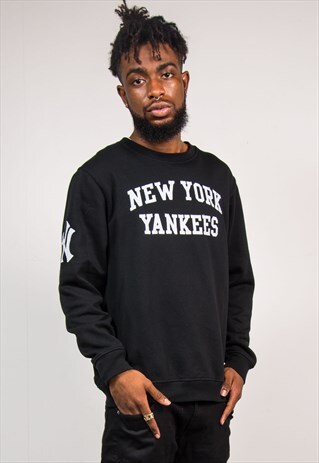 90'S VTG MAJESTIC MLB NEW YORK YANKEES BLACK SWEATSHIRT