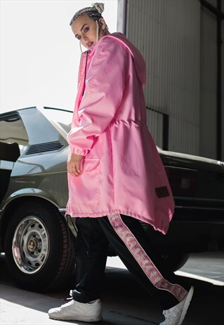 WINDBREAKER PARKA COAT IN PINK