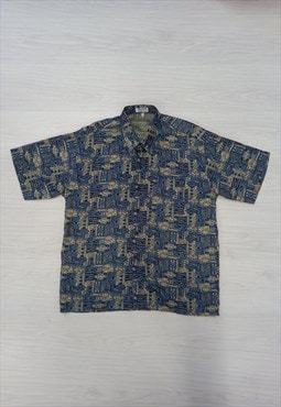 Thai Silk by Apple Aztec Print Shirt