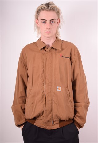CARHARTT MENS VINTAGE HARRINGTON JACKET MEDIUM BROWN 90S