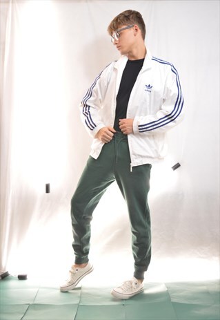 ADIDAS WHITE SPORTS JACKET / UNISEX