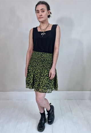 VINTAGE 90'S BLACK SQUARE NECK SHIMMER TOP