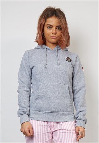 VINTAGE 90'S NAPAPIJRI GREY HOODIE