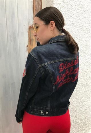 90'S RETRO EMBROIDERED DENIM JACKET