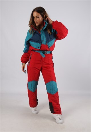 VINTAGE DECATHLON FULL SKI SUIT SNOW SPORTS UK 8 XS (J2O)