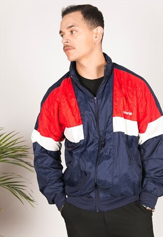 VINTAGE 80S USA ADIDAS SHELL SPORT JACKET / R484