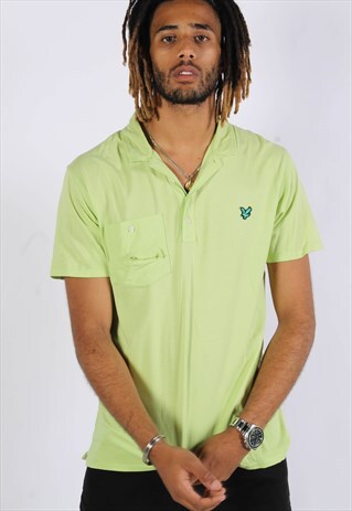 VINTAGE LYLE AND SCOTT POLO SHIRT GREEN