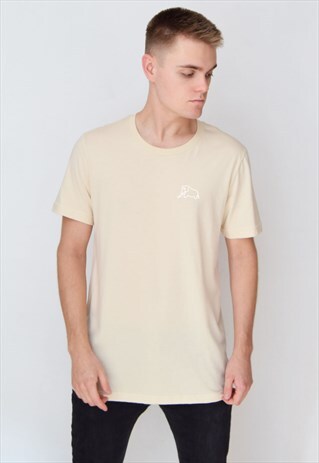 BEIGE ELEPHANT (WHITE) T-SHIRT