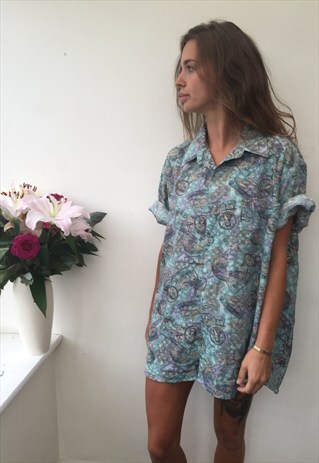 CRAZY PATTERN OVERSIZED UNISEX RETRO VINTAGE FESTIVAL SHIRT