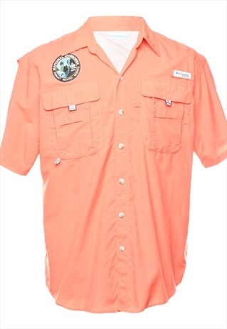 COLUMBIA SHORT SLEEVE PASTEL PEACH SHIRT - S