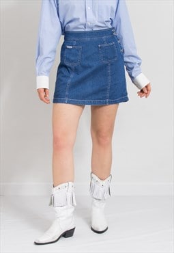 ESPRIT mini denim skirt in blue vintage size M