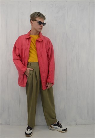 VINTAGE PINK OVERSIZE RAVE PUFFER JACKET