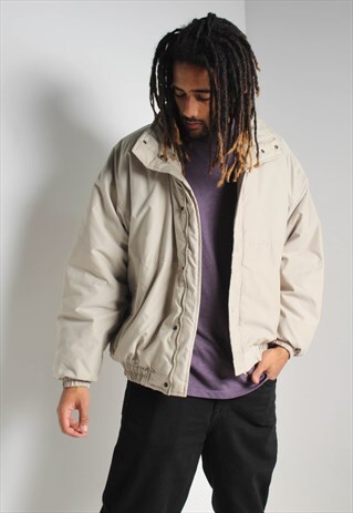 VINTAGE PADDED BOMBER JACKET CREAM