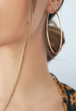 Nikita By Niki Extra Large Gold Plated Hoop Earrings