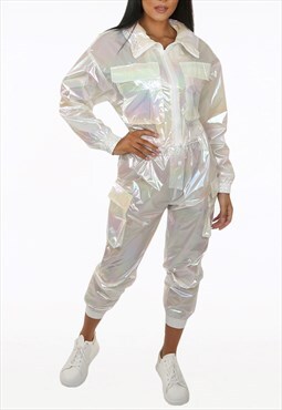 Reflective Tracksuit In Multicoloured 