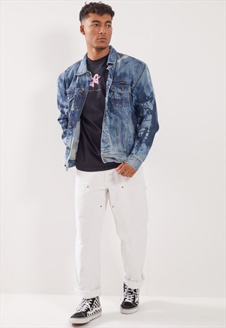 VINTAGE WRANGLER ACID WASH DENIM JACKET