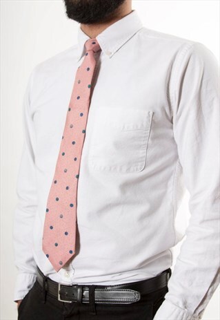 PINK SILKY TIE / MEN SKINNY TIE