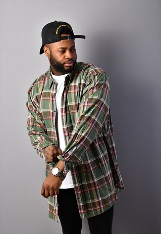 GREEN CHECK RALPH LAUREN TALL SHIRT RL8761