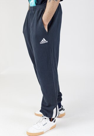 VINTAGE 90S ADIDAS BLACK TRACKSUIT BOTTOMS