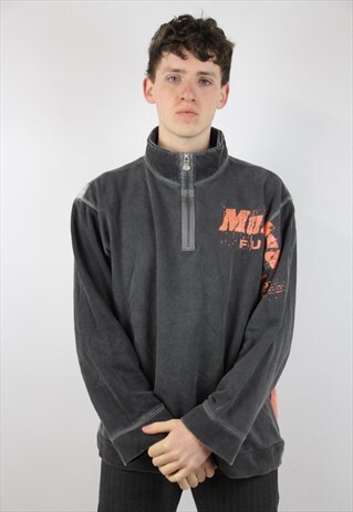 VINTAGE MURPHY & NYE PRINTED GREY SWEATSHIRT