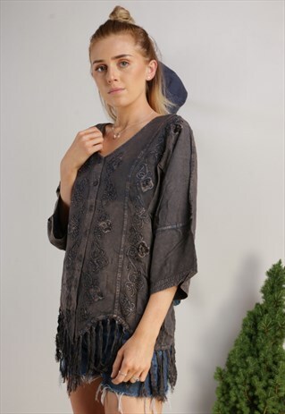 NEW TASSEL EMBOIDERED SHIRT 2613B