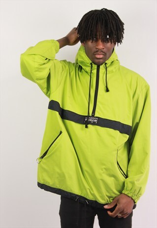 VINTAGE HALF ZIP GREEN JACKET