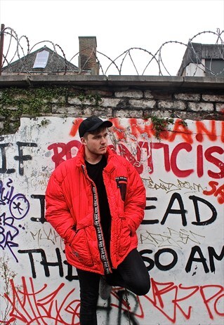 RED HELLY HANSEN PUFFER JACKET