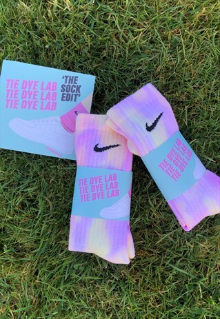 NIKE 'MARSHMELLOW' (PINK/YELLOW) TIEDYE LONG SOCKS