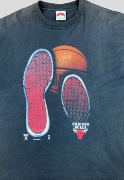 Vintage Chicago Bulls Faded Black T-shirt