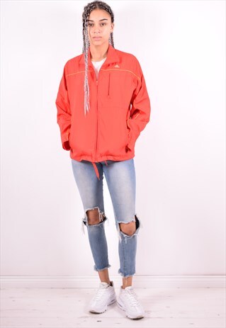 ADIDAS WOMENS VINTAGE JACKET MEDIUM RED 90'S