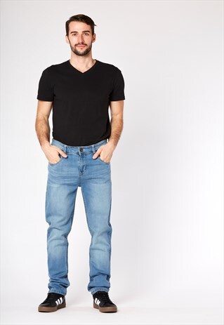 LIGHT BLUE STRETCH SLIM FIT JEANS