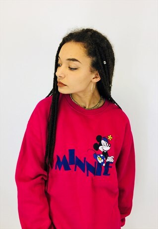 VINTAGE DISNEY MINNIE MOUSE EMBROIDERED SWEATSHIRT