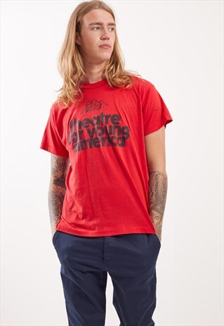 VINTAGE THEATRE AMERICA GRAPHIC PRINT T-SHIRT