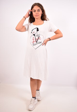 MOSCHINO T-SHIRT DRESS WHITE
