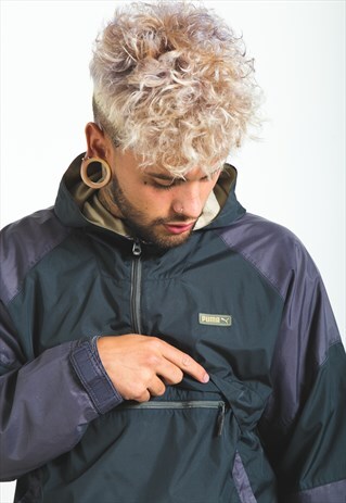 VINTAGE 80S 1/4 ZIP PUMA JACKET / S3849
