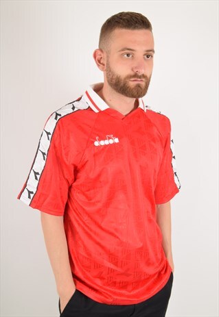 VINTAGE DIADORA FOOTBALL SHIRT / JERSEY FOOTBALL COLLECTION