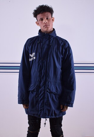 NAVY ADIDAS TREFOIL COAT