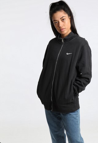 90S NIKE EMBROIDERED LOGO ZIPPED SWEATSHIRT