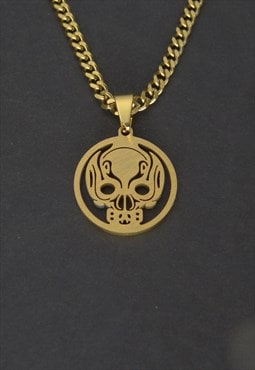 Alien Head Women Necklace in gold cuban chains mens necklace